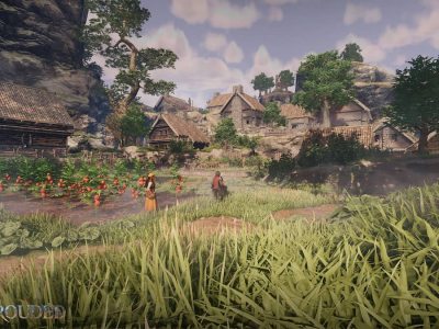 Enshrouded Village With Villagers Making Food And Living Happily