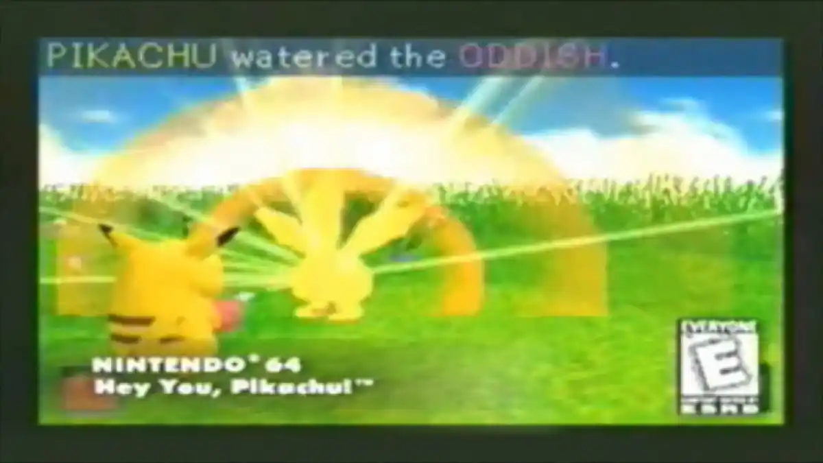 Hey You, Pikachu Watering Oddish