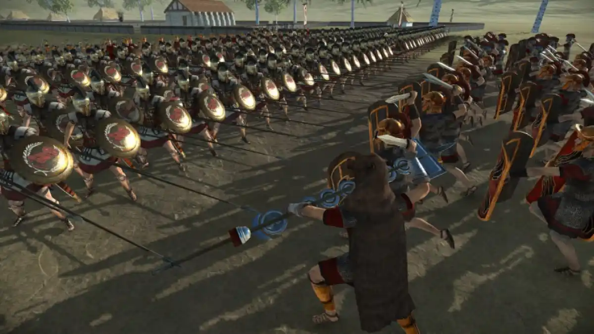 Total War Rome 2 Army Charging Toward Battle