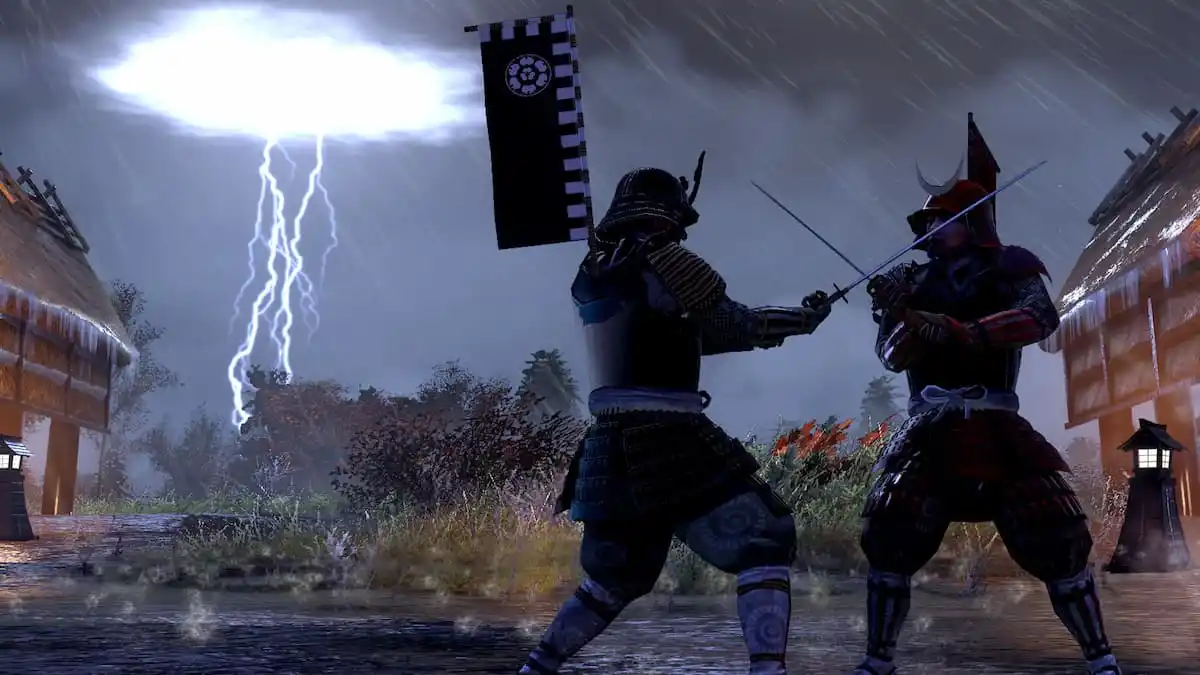 Total War Shogun 2 Samurai Duel In Rain Near Lightning