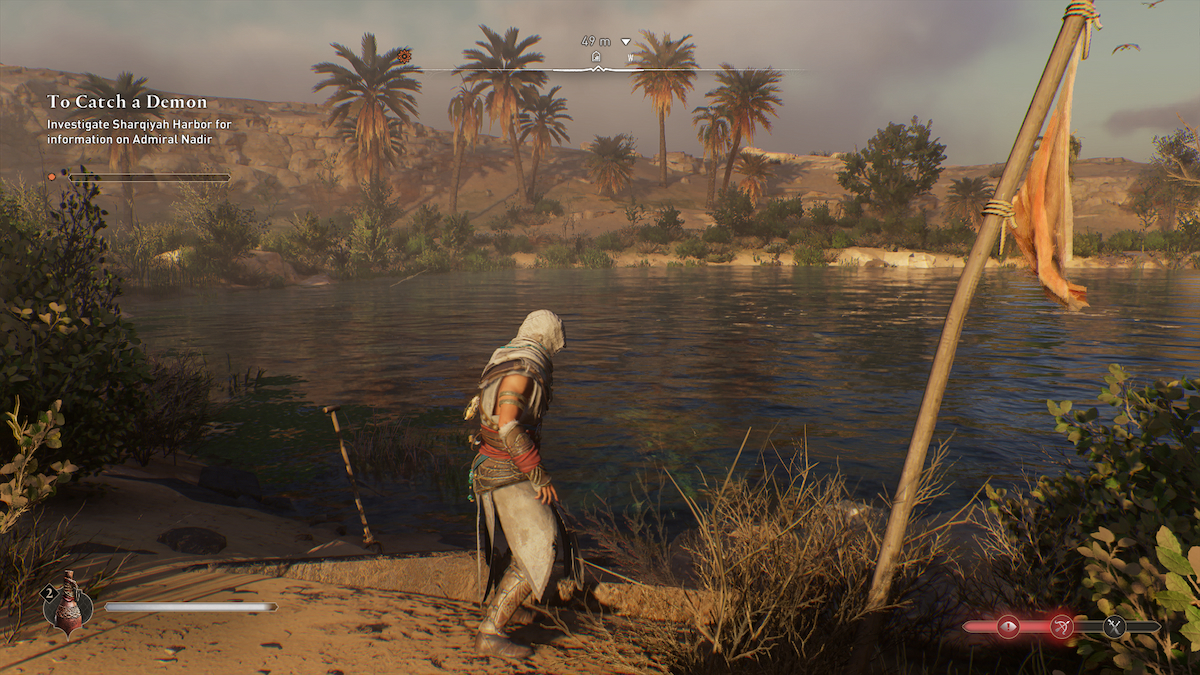 Assassins Creed Mirgae Basim Looking At Water