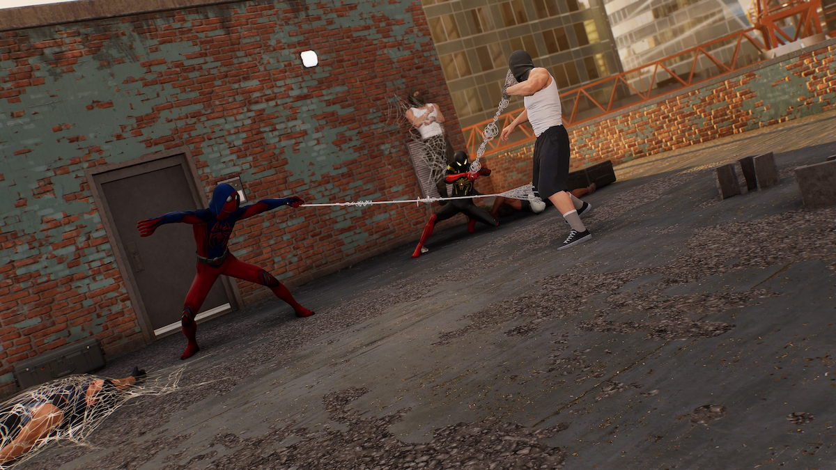 Both Spidermen Knocking Out An Enemy1