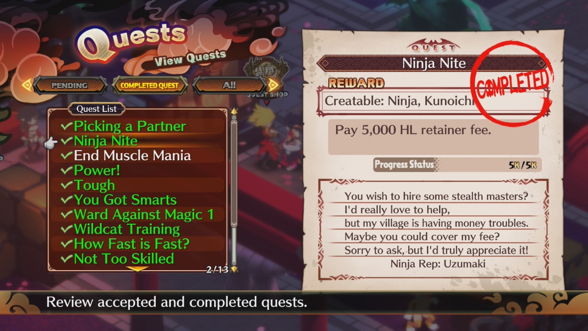 Disgaea 7 классов: завершенный квест Куноичи