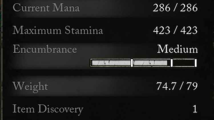 Difference between Encumbrance and Weight in Lords of the Fallen