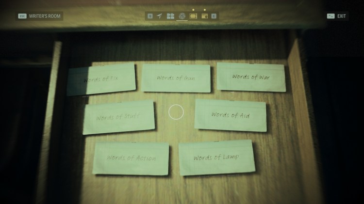 How To Find Words Of Power In Alan Wake 2 Writers Room