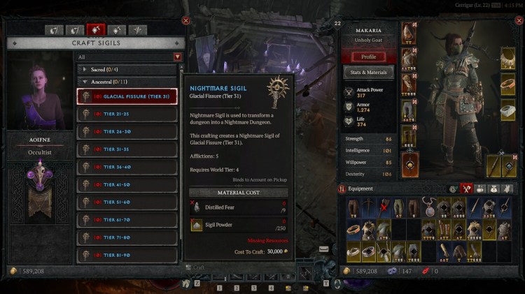 Как получить дистиллированный страх Diablo 4