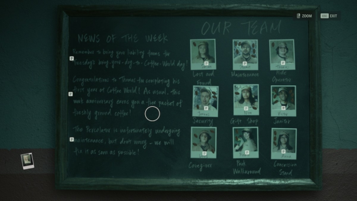 Как разблокировать сейф в магазине подарков Coffee World? Alan Wake 2 Jobs