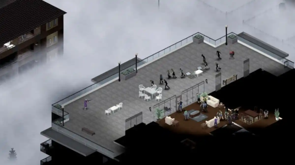 Project Zomboid Palyer Cornered Shooting At Zombies