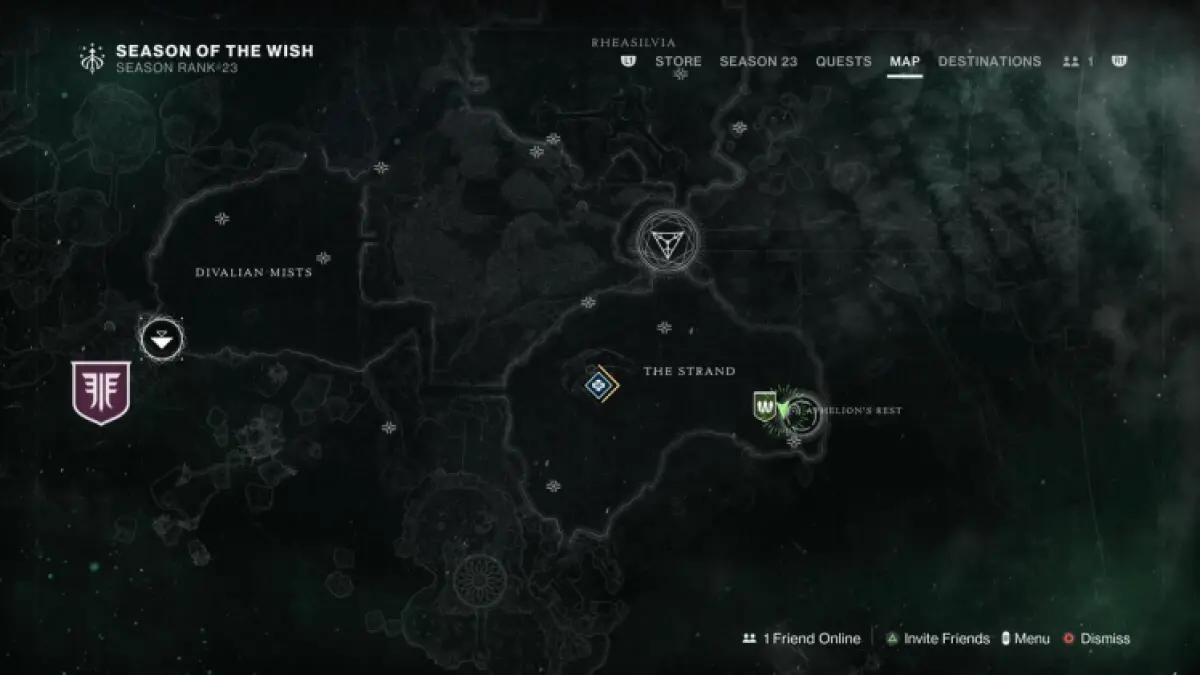 Destiny 2 Starcats Aphelion's Rest Location Map