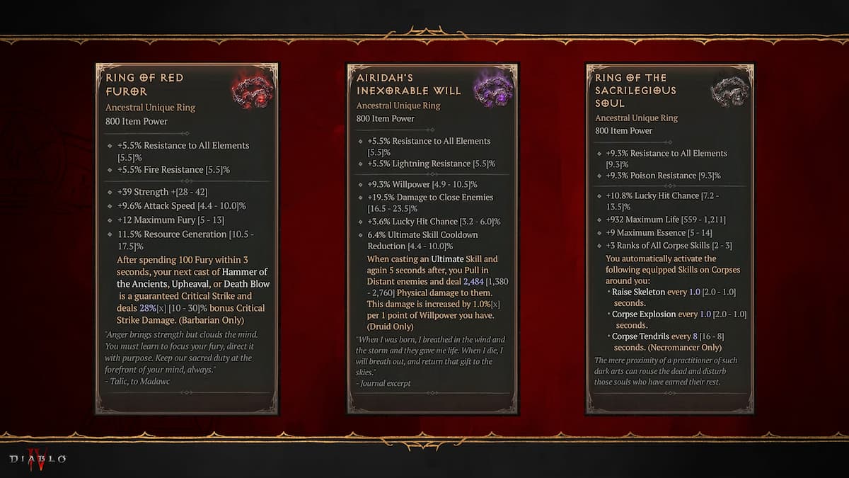 Diablo 4 Malignant Rings 2 2