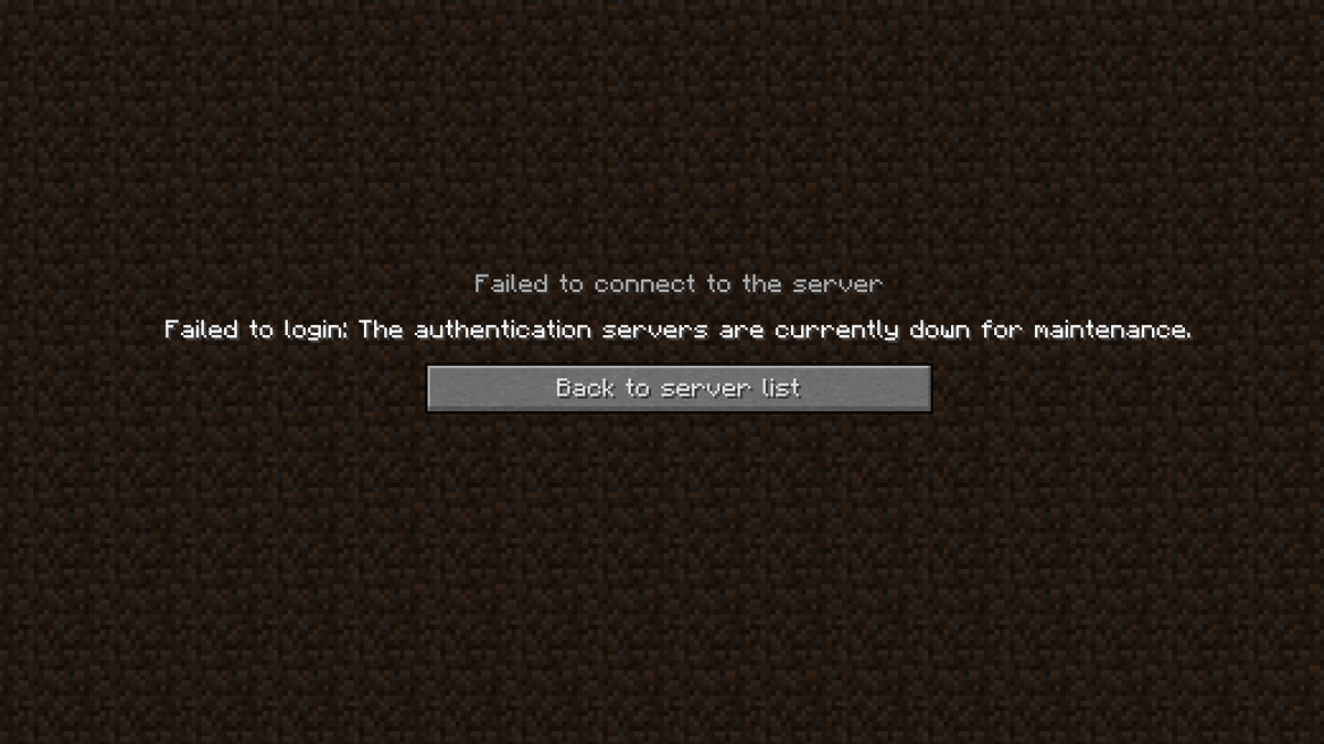 Are Minecraft Authentication servers down?