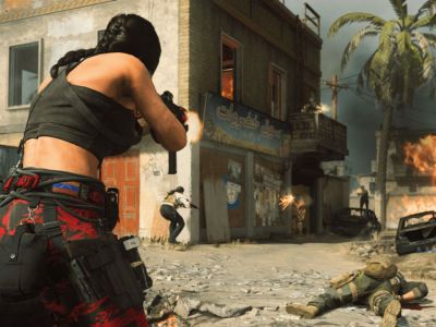 Player Aiming Over The Shoulder At Enemies In Mw3