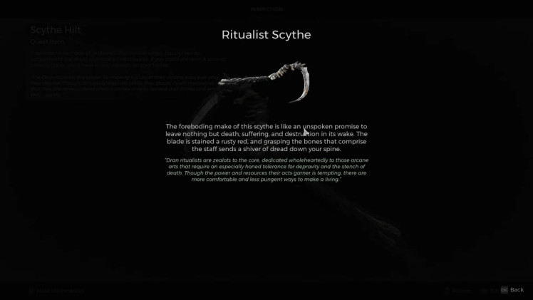 Ritualist Scythe Weapons Awakened King