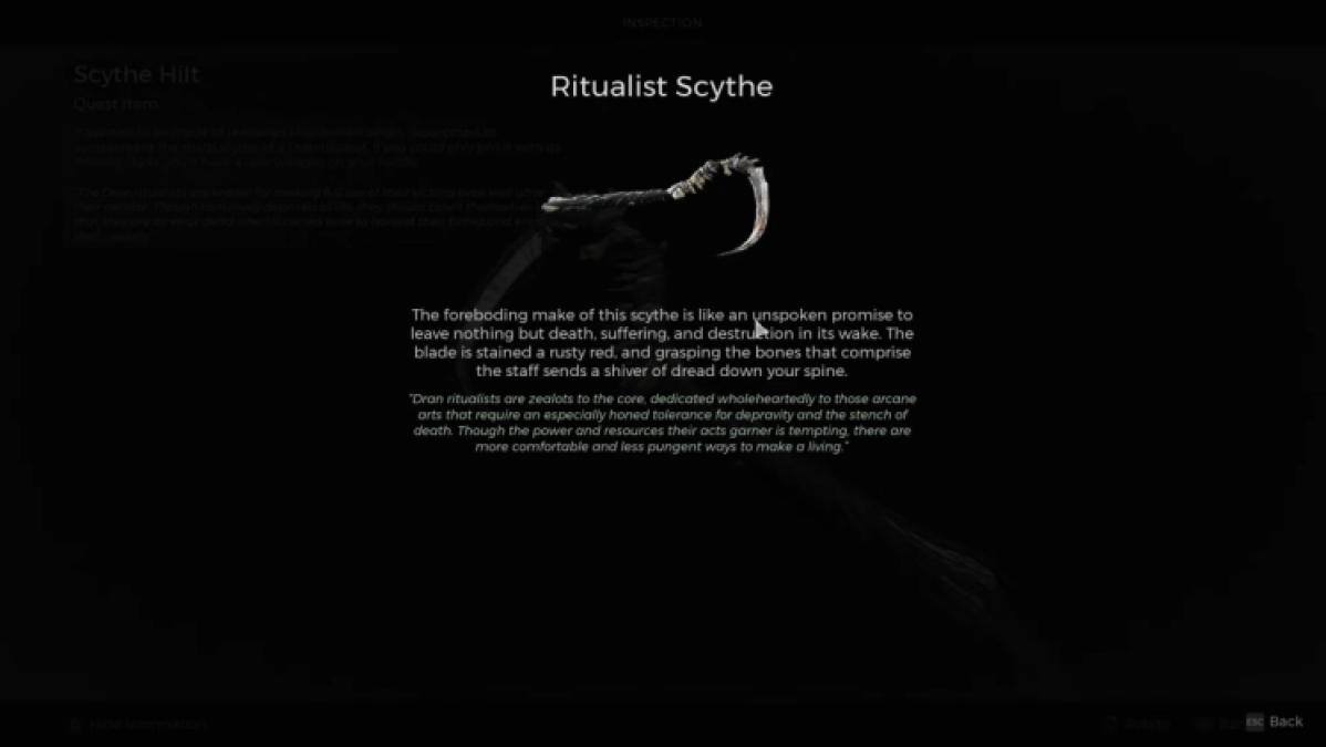Ритуалист Коса Оружие Пробужденный Король