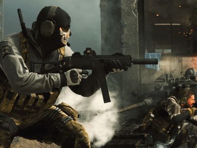 Side Shot Of 2 Operators On A Battlefield With A Broken Tank In The Background