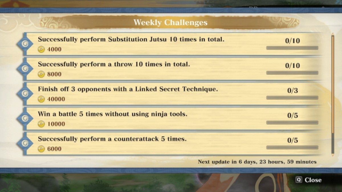 Best Ways To Earn Ryo Naruto Ultimate Ninja Storm Connections Weekly Challenges