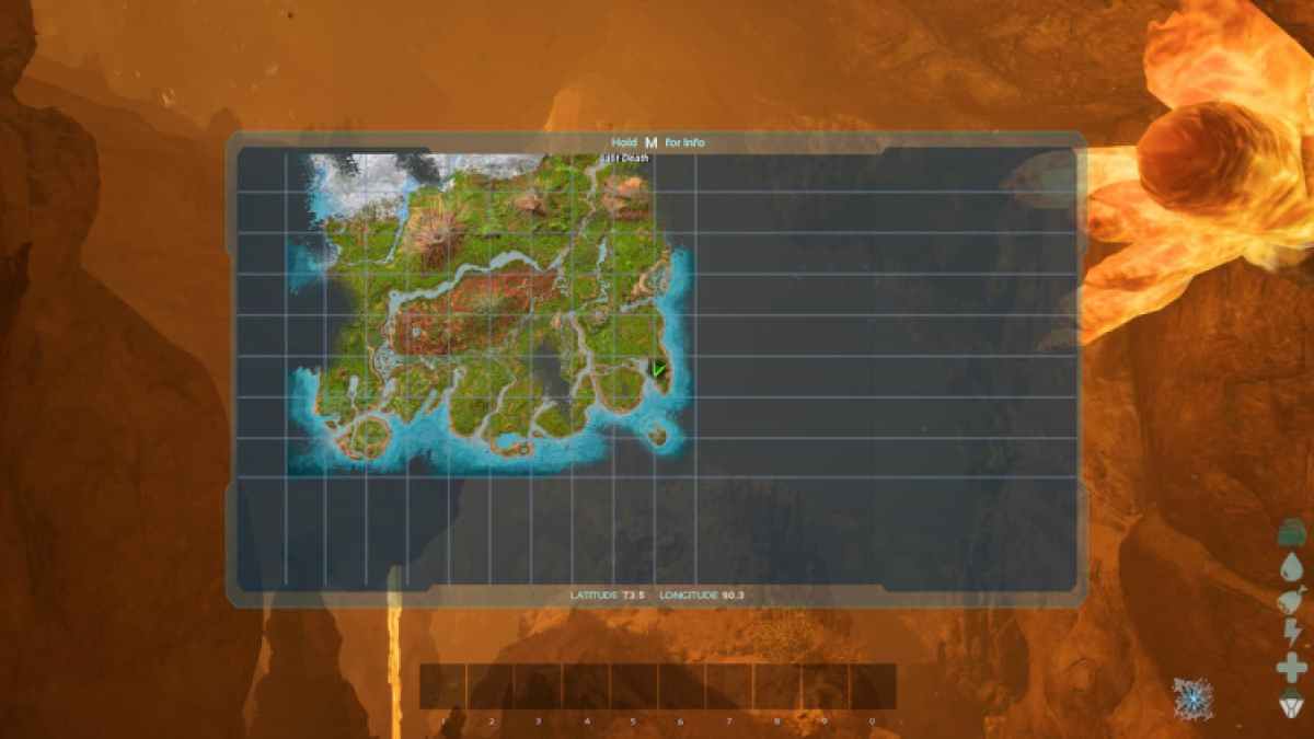 Расположение пещеры в Ark Survival Ascend