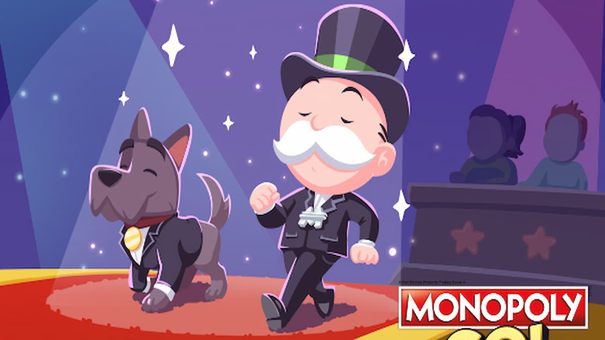 Dog And Monopoly Man In Monopoly Go