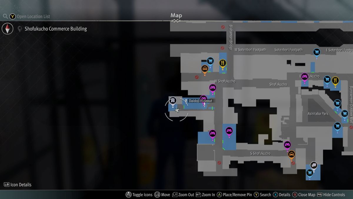 Like A Dragon Gaiden Daidoji Hideout Location Map