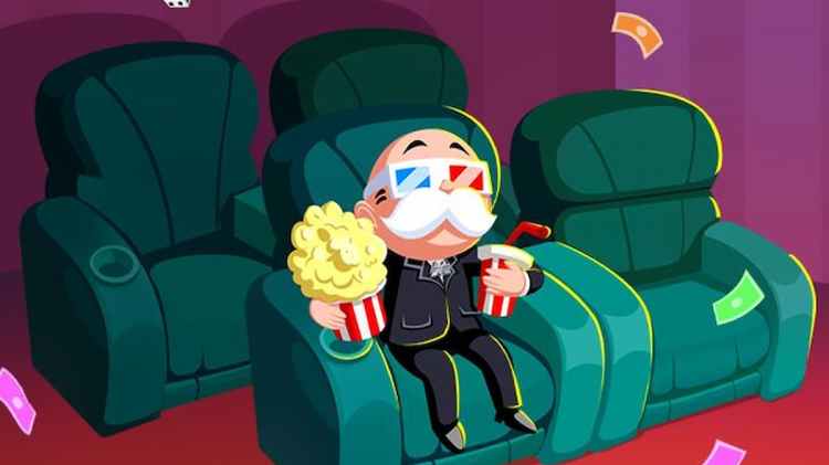 Monopoly Go Man Eating Popcorn