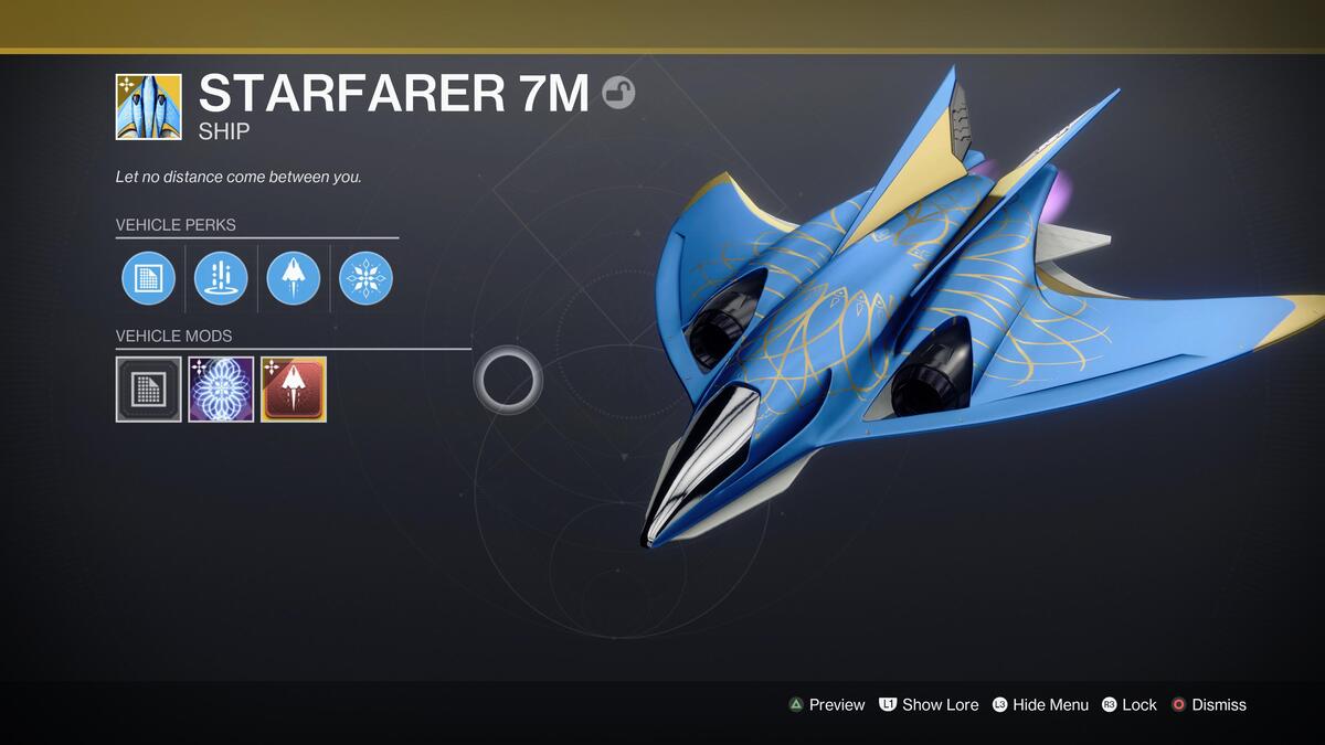 How to get Starfarer 7M Exotic Ship in Destiny 2 Dawning 2023