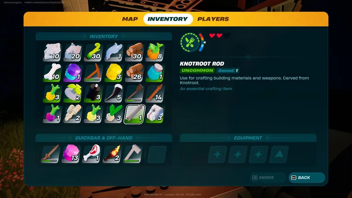 How To Get Knotroot Rods In Lego Fortnite