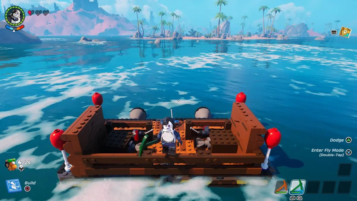 How to build a boat in LEGO Fortnite