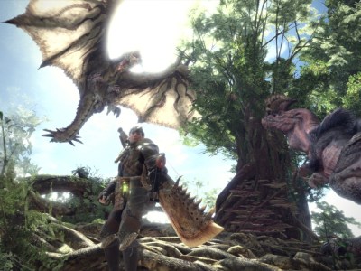 Monster Hunter World Great Forest Rathian Vs Anjanath
