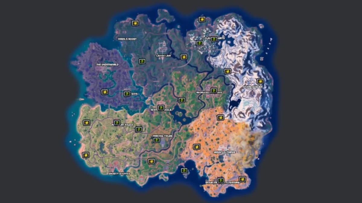 Supply Drop And Buried Treasure Locations Fortnite Chapter 5 Season 2