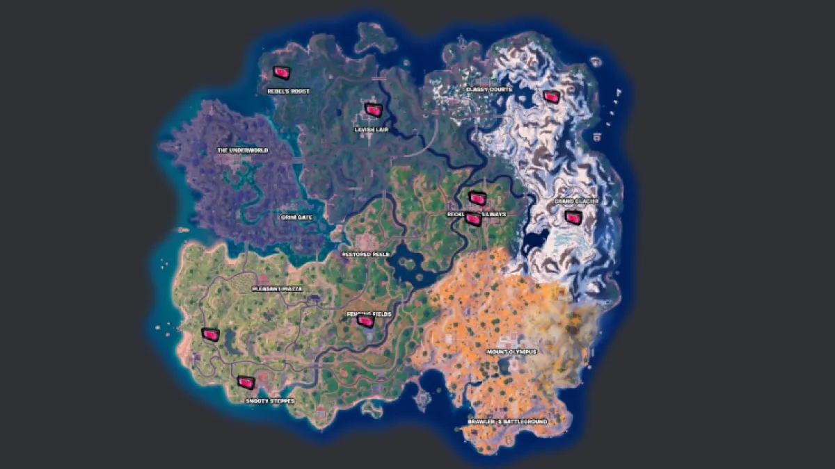 Weapon Bunker Locations Fortnite