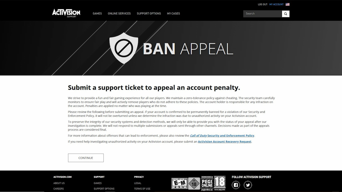 How to unban a permanently banned account in Call of Duty MW3 and Warzone