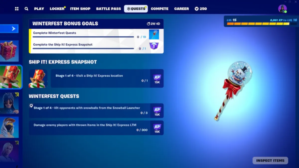 All Fortnite Winterfest 2023 Quests And Challenges List