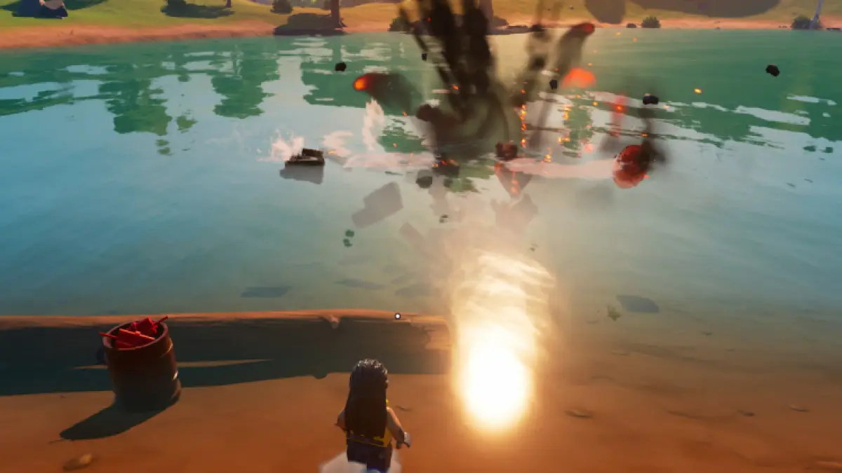 Blowing Up Wall In Lego Fortnite
