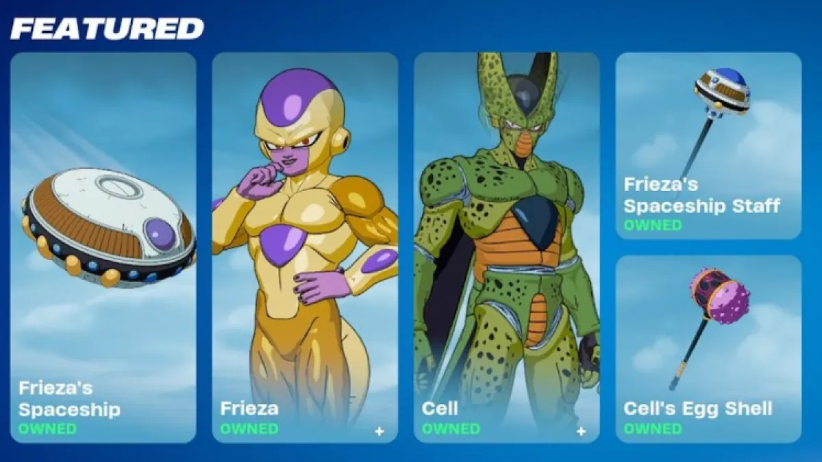 Fortnite Cell And Frieza Skins Release Date Bundles Prices Cosmetics