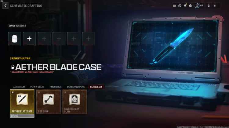 How To Unlock The Aether Blade Case Schematic In Mwz Inventory