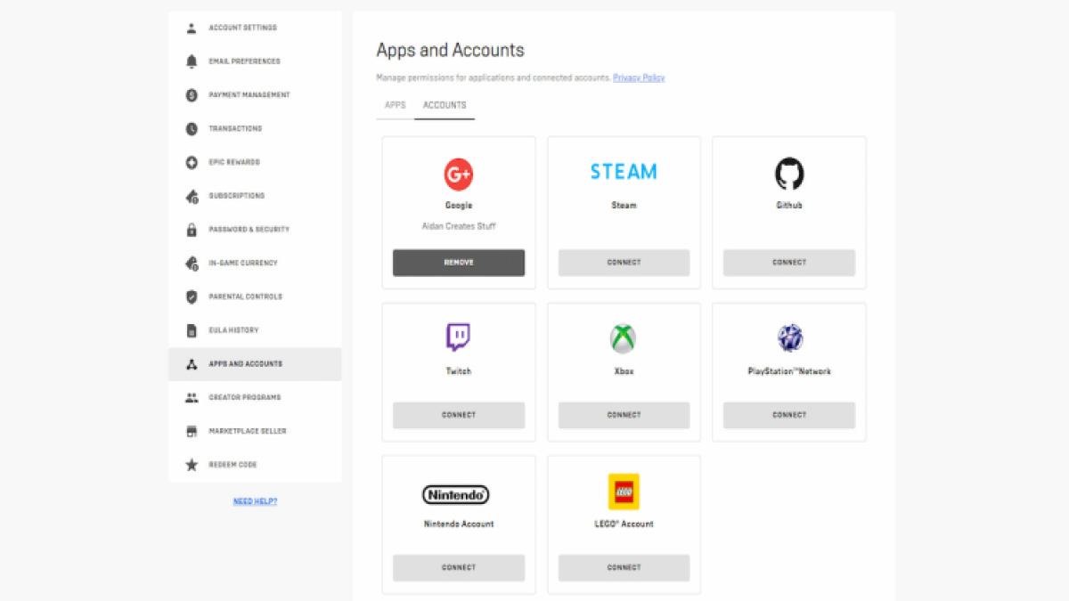 Linking Accounts In Lego Fortnite