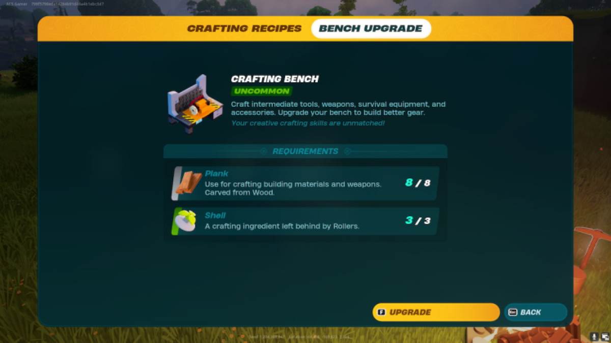 How to Upgrade a Crafting Bench in LEGO Fortnite