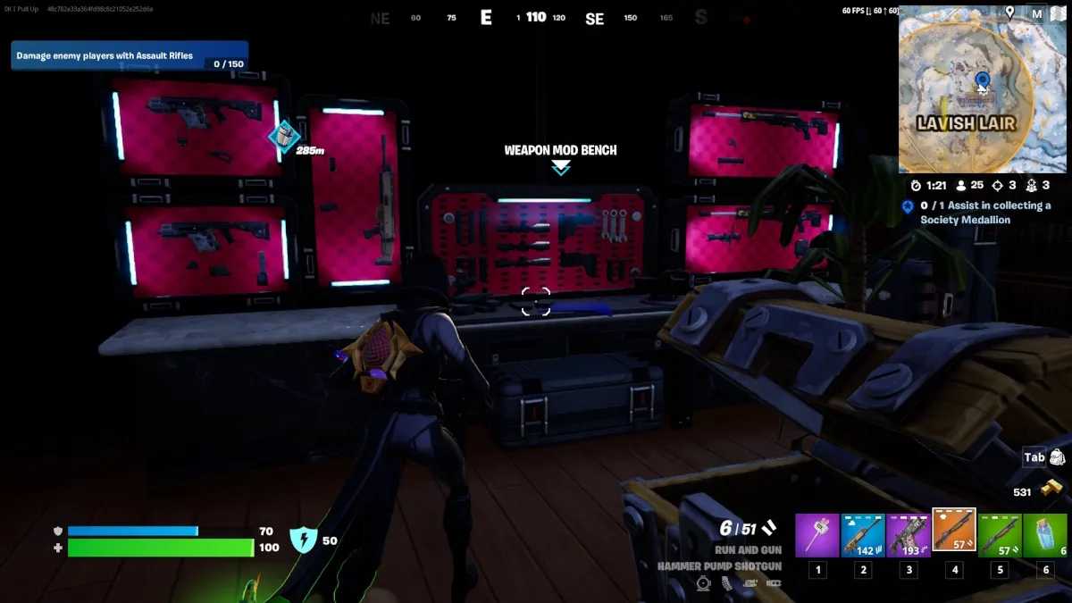 All Weapon Mod Bench locations in Fortnite