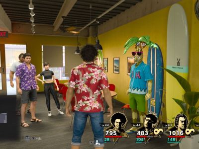 Alo Happy Mascot Grinning In Building