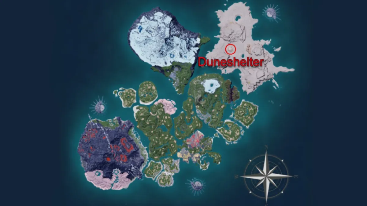 Duneshelter Location Palworld