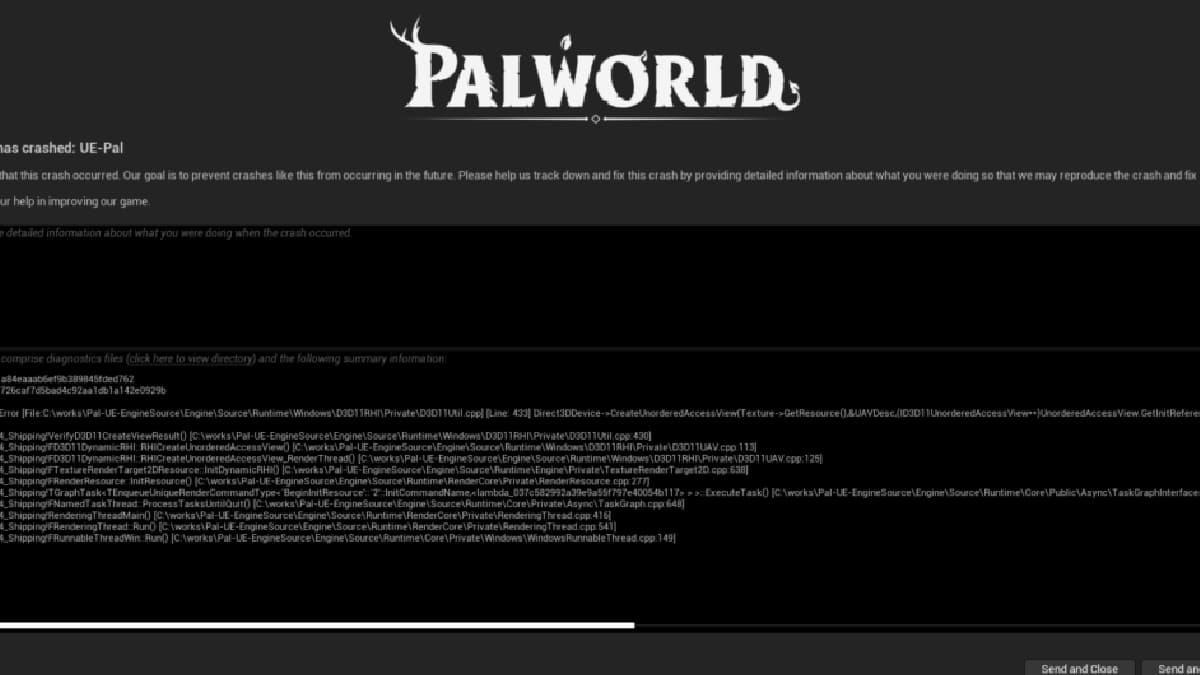 Как исправить фатальную ошибку низкого уровня в Steam в Palworld