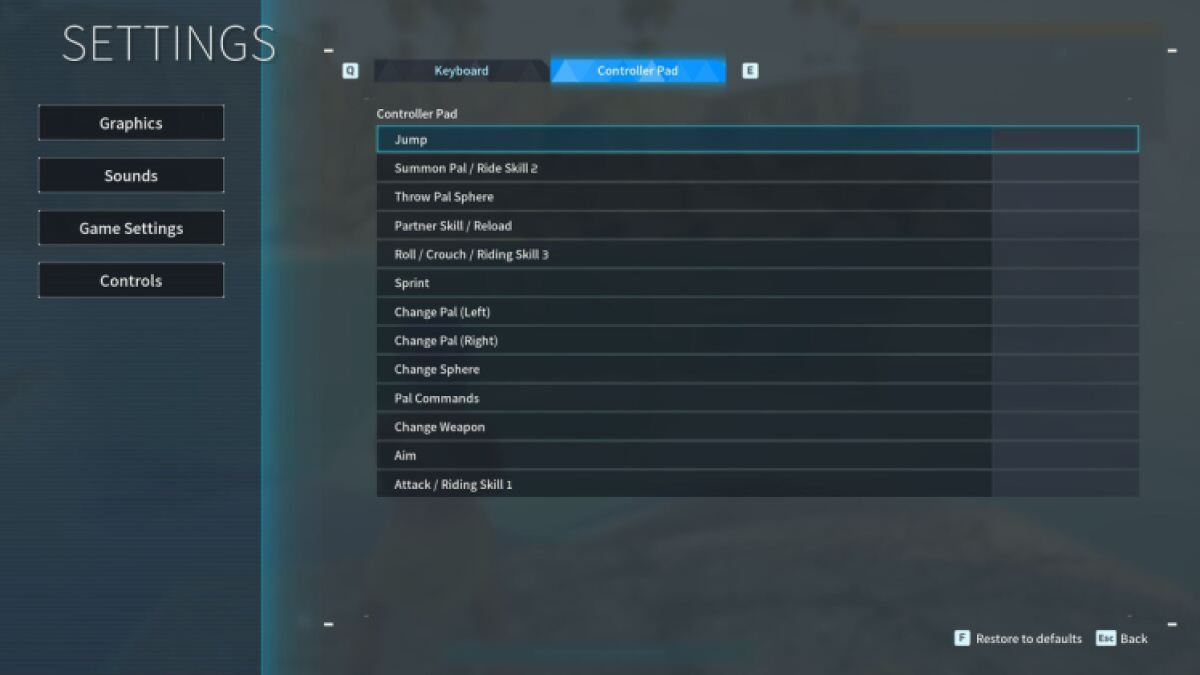 Palworld Controller Keybinding Issues