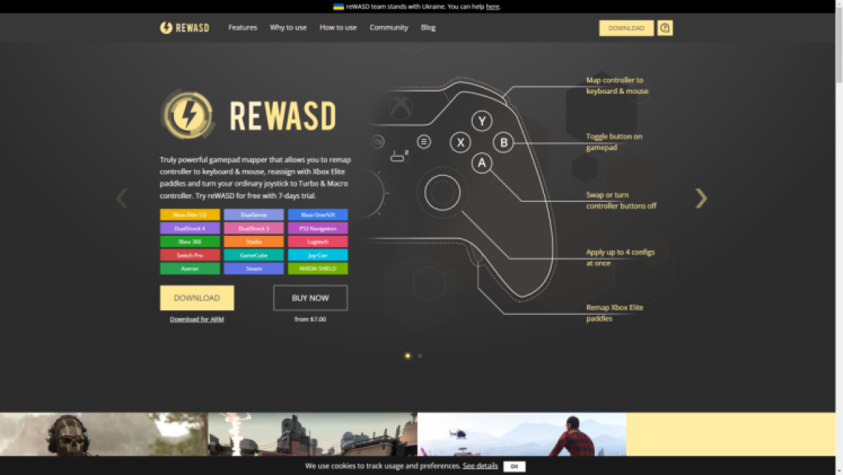 ReWASD main page