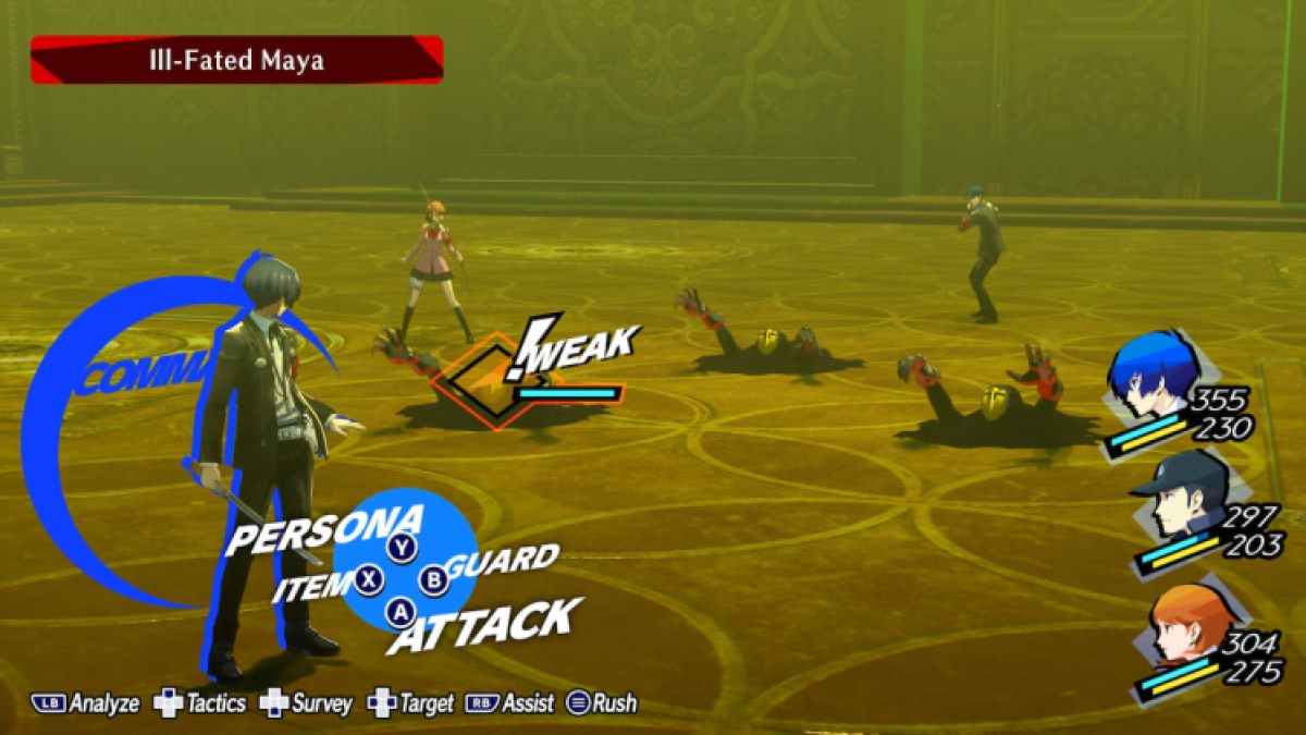 All Difficulties In Persona 3 Reload Combat