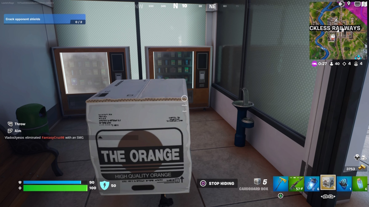 Where to find the Cardboard Box location in Fortnite