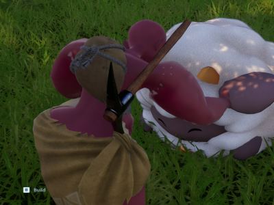 Petting Lamball In Palworld