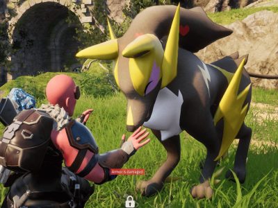 Petting Rayhound In Palworld