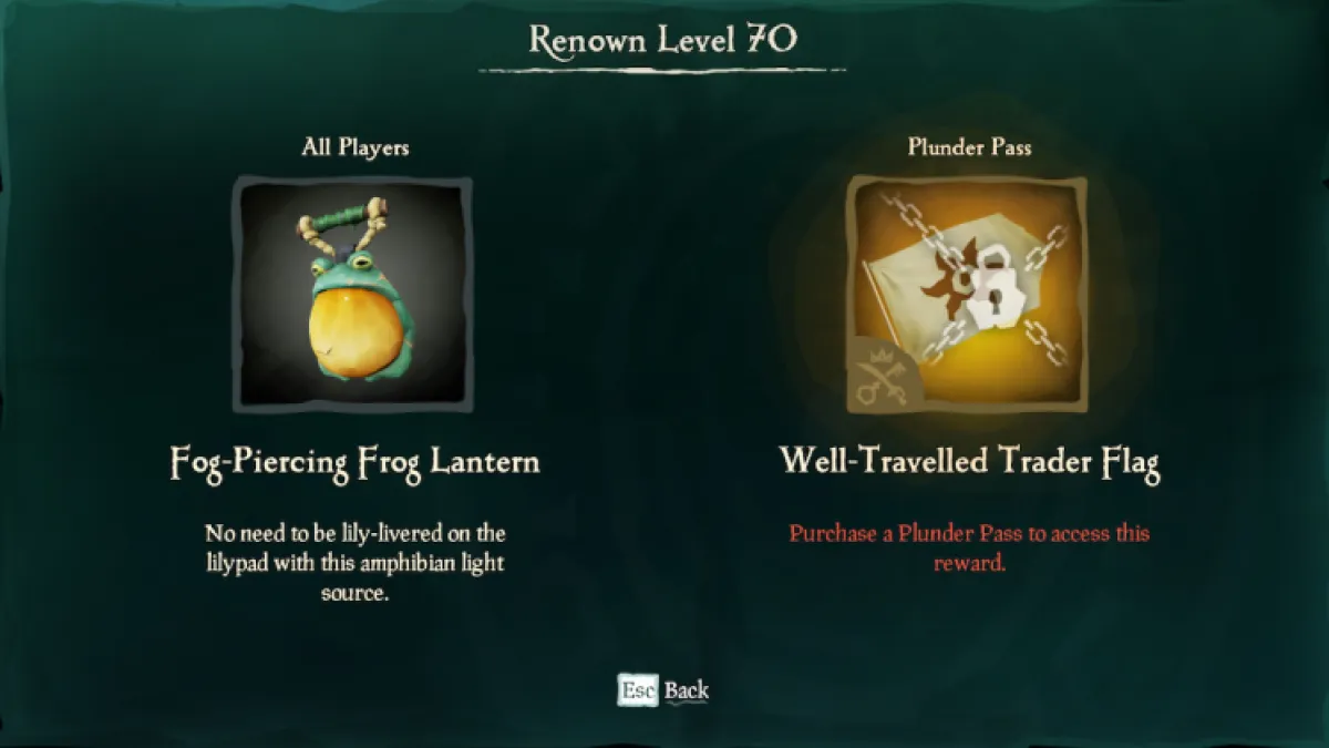 Renown Level 70 In Sea Of Thieves