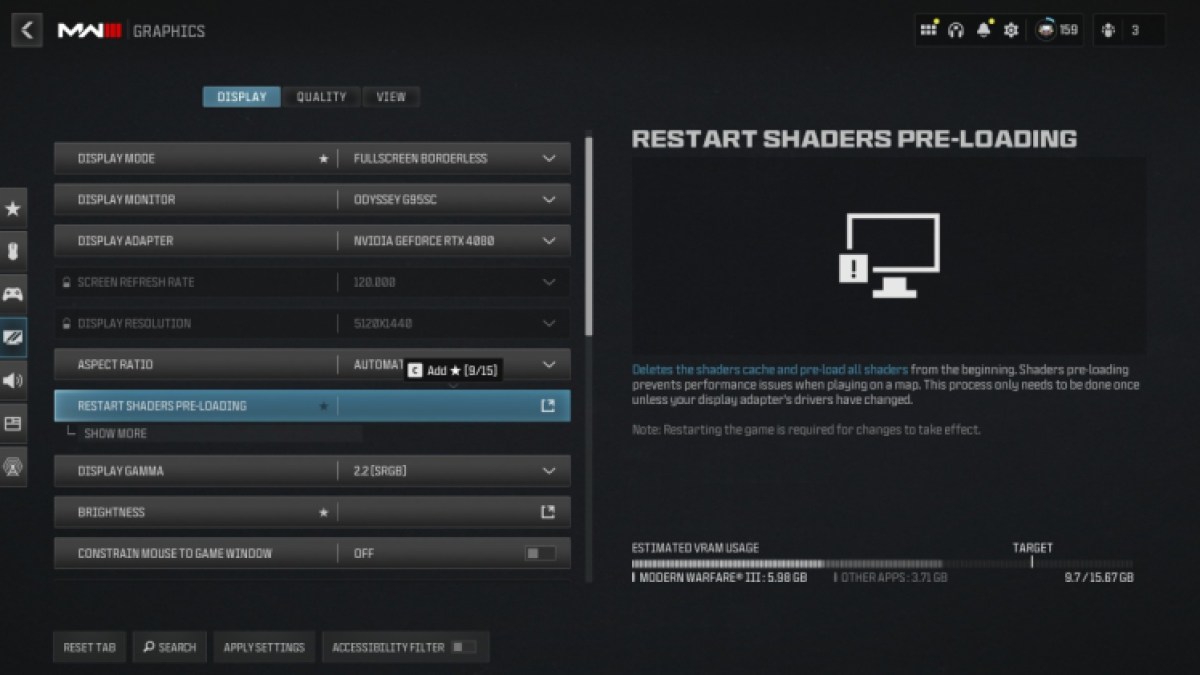 Call Of Duty Modern Warfare 3 Restart Shaders