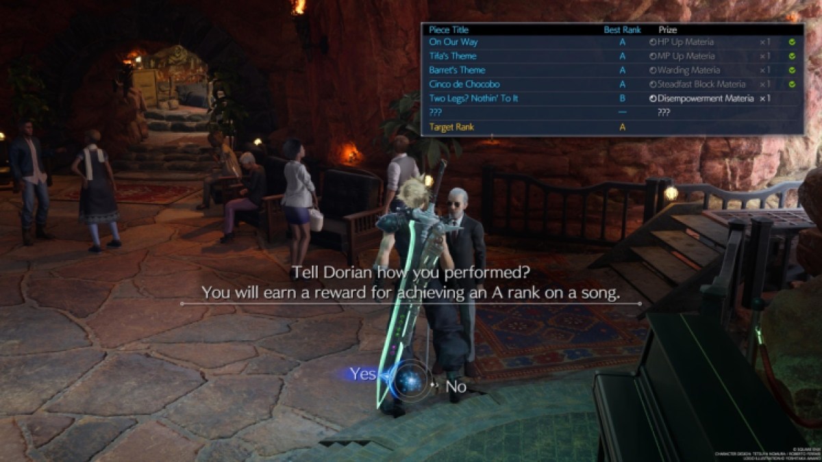 Final Fantasy 7 Rebirth Dorian Piano Rewards